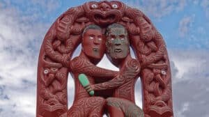 Intricate Māori wood carvings on display in Rotorua cultural centre