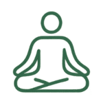 New Zealand retreats yoga icon – person in meditation pose