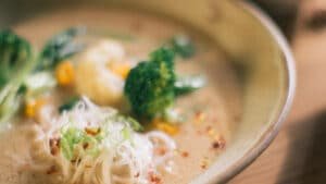 Close-up of nutritious, colourful dish at Aro Hā Wellness Retreat in New Zealand